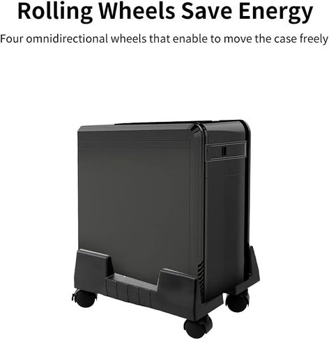 PC CASE Desktop CPU حامل حامل كمبيوتر برج التدوير عجلات قابلة للتعديل على نطاق واسع ABS Plastic Plany Slide in Saudi Arabia