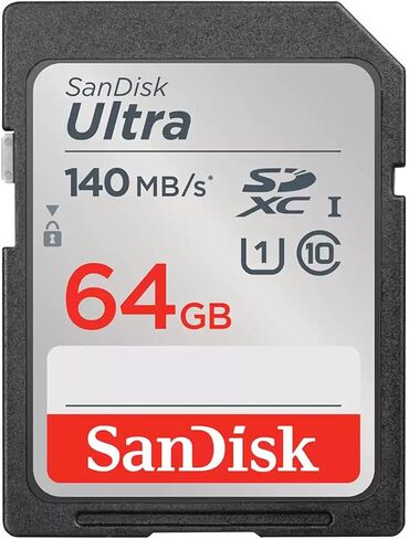 SanDisk 64GB Ultra UHS-I SDXC Memory Card, 140MB/s Read in Saudi Arabia