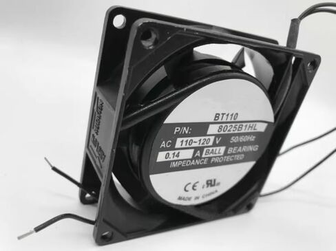 BT110 8025B1HL AC 110/120V 0.14A 80x80x25mm 2-Wire Cooling Fan in Saudi Arabia