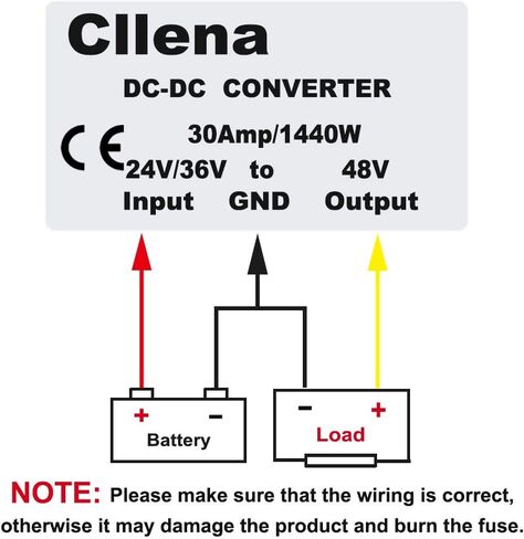 Cllena مقاومة للماء DC/DC 24V 36V إلى 48V Boost Converter 30A 1440W UP UP الجهد منظم وحدة الطاقة المحول لجهد الطاقة (المدخلات 20V-42V) in Kuwait