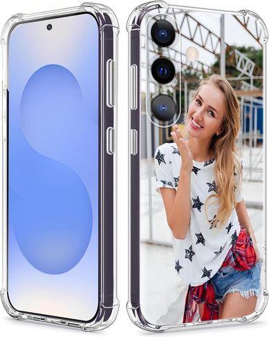 علبة هاتف صورة مخصصة لـ Samsung Galaxy S25 S24 S23 S22 S21 S20 +Plus Fe Ultra A56 A55 A53 A53 A52 A36 A34 A34 A33 A32 A26 A25 A24 A16 A15 A14 A06 ، Case Personalized TPU (1 photo & text) in Kuwait