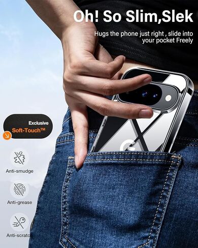 من مستوى X واضح لـ Google Pixel 10/Pixel 10 Pro Case غير الصفراء غير الصفراء ، غطاء الهاتف TPU الناعم الرقيق ، وحماية من الدرجة العسكرية ، وحالة المصد الكريستال الشفافة النحيف لـ Google 10/10 Pro in Kuwait