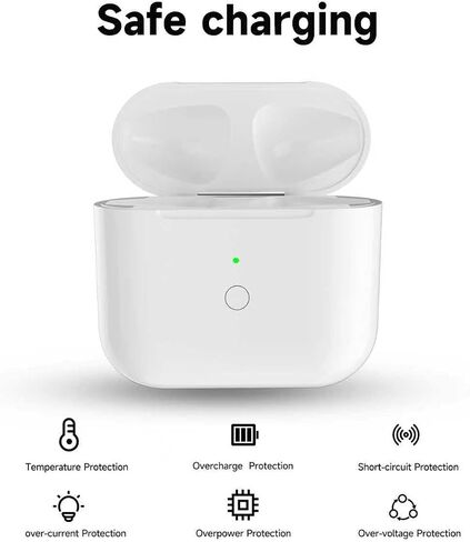 حالة الشحن اللاسلكية ، متوافقة مع Air Pods 4th Gen مع منفذ شحن USB-C ، بديل بحالة الشاحن Air Pods 4 ، مع زر مزامنة الاقتران Bluetooth ، بدون سماعات أذن in Kuwait