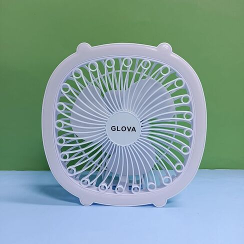 مروحة USB سطح المكتب Glova ، 5 بوصات ، 3 إعدادات السرعة ، مروحة تبريد شخصية محمولة ، أبيض in Kuwait