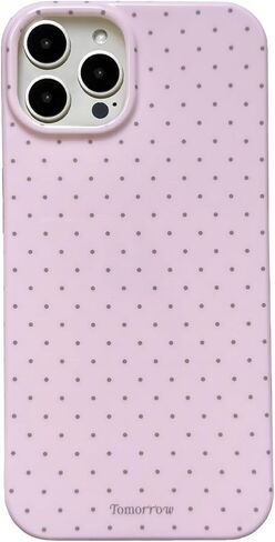 for iPhone 14/13 Case Cute Fashion Polka Dot Aesthetics Women Girly Stylish Protective Soft Shockproof Phone Case White in Saudi Arabia