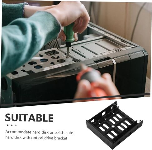 jojofuny HDD Case Cages Bracket Internal Hard Disk Drive Mounting Cage for 3.5/2.5 Inch HDD in Kuwait