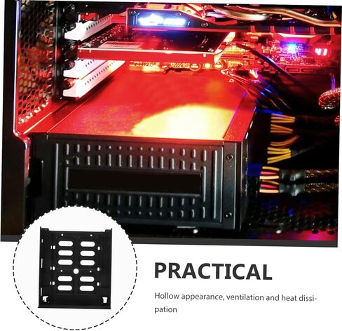 jojofuny HDD Case Cages Bracket Internal Hard Disk Drive Mounting Cage for 3.5/2.5 Inch HDD in Kuwait