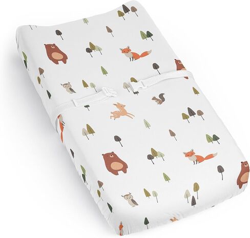 Sweet Jojo Designs Farm Animals Boy Girl Gender Neutral Unisex Baby Changing Pad Cover Sheet Infant Newborn Diaper Change Mat Cover Watercolor Farmhouse Barn Horse Cow Sheep Pig Goat Chickens Trees in Kuwait