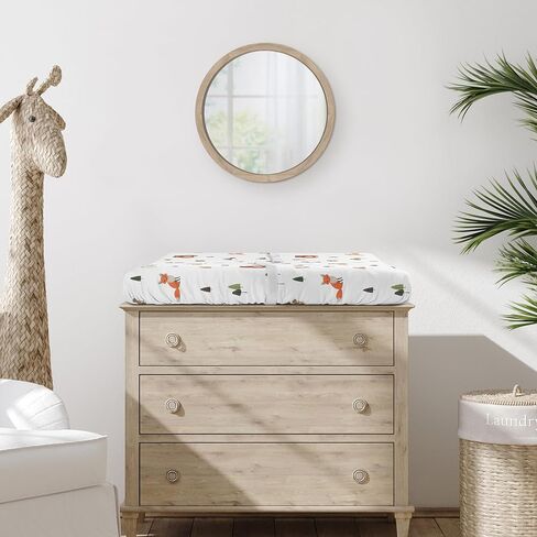 Sweet Jojo Designs Farm Animals Boy Girl Gender Neutral Unisex Baby Changing Pad Cover Sheet Infant Newborn Diaper Change Mat Cover Watercolor Farmhouse Barn Horse Cow Sheep Pig Goat Chickens Trees in Kuwait