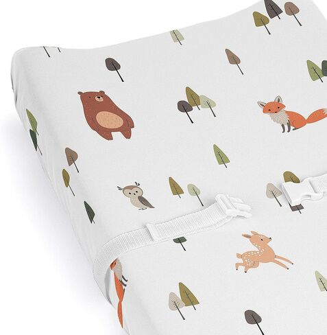 Sweet Jojo Designs Farm Animals Boy Girl Gender Neutral Unisex Baby Changing Pad Cover Sheet Infant Newborn Diaper Change Mat Cover Watercolor Farmhouse Barn Horse Cow Sheep Pig Goat Chickens Trees in Kuwait