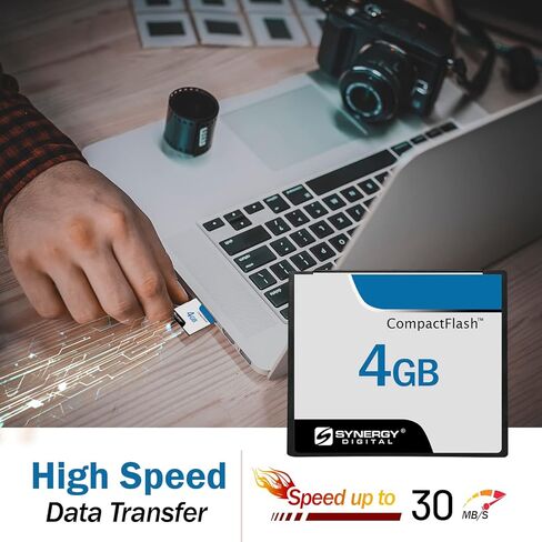Synergy Digital 4GB Compact Flash Memory Cards, Compatible with Sony DSLR-A850 Digital Camera - 30MB/s - Pack of 3 in Saudi Arabia