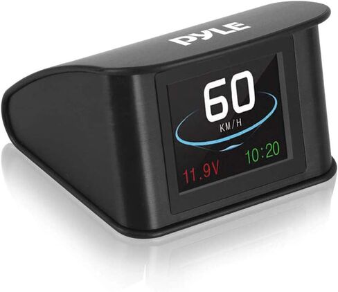 Pyle Universal Vehicle Smart HUD Display - 2.6" Digital Mini Car Dashboard Heads Up Windshield Speedometer Projector System w/ GPS Navigation Compass, Displays Speed, Distance, Time and More - PHUD19 in Saudi Arabia