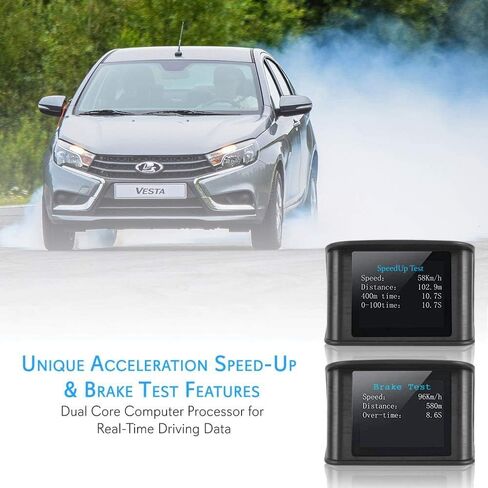 Pyle Universal Vehicle Smart HUD Display - 2.6" Digital Mini Car Dashboard Heads Up Windshield Speedometer Projector System w/ GPS Navigation Compass, Displays Speed, Distance, Time and More - PHUD19 in Saudi Arabia