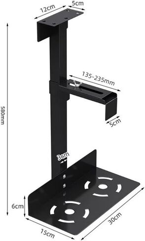 Adjustable White CPU Stand - Under Desk PC Tower Holder, Space-Saving PC Case Mount for Easy Access & Organization, Perfect for Home Office & Gaming Setup in Kuwait