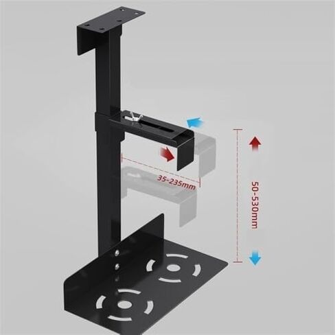 Adjustable CPU Stand & Wall Mount Holder for PC Tower - Space-Saving Under Desk Support for Home & Office - Durable, Stylish Design for Efficient Cable Management in Kuwait