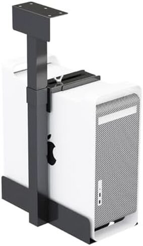 Adjustable CPU Stand & Wall Mount Holder for PC Tower - Space-Saving Under Desk Support for Home & Office - Durable, Stylish Design for Efficient Cable Management in Kuwait