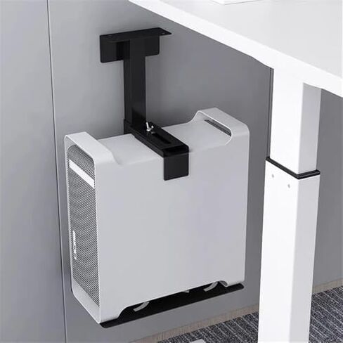 Adjustable CPU Stand & Wall Mount Holder for PC Tower - Space-Saving Under Desk Support for Home & Office - Durable, Stylish Design for Efficient Cable Management in Kuwait