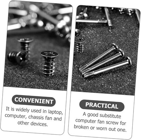 POPETPOP 1Set Case Fan Screw Easy to Install Cooling Fan Mount Screws for Computer Chassis Standard Countersunk Cross Head Kit for Upgrades and Repairs in Saudi Arabia