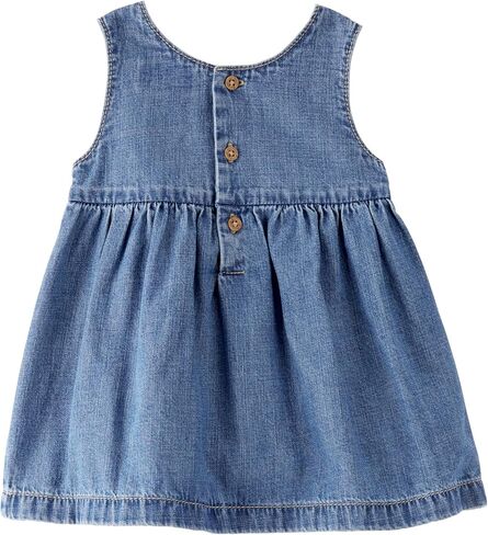 little planet by carter's baby-girls Baby & Toddler Girls' Organic Cotton Dress, Blue, 18 Months in Saudi Arabia