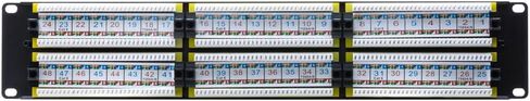 لوحة التصحيح Cat6 12 24 48 Port 19 بوصة Ethernet RJ45 لوحة تصحيح الشبكة مع شريط لاسينج Rackmount 1U 2U لـ CAT6 ، CAT5E ، CAT5 CABLING (48 PORT) in Kuwait