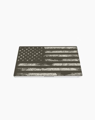 Laptop Skin Sticker Cover Decal-American Flag Rustic-Universal Size - Fits All laptops up to a 16" Diagonal Size | Easy to Apply, Remove and Change Styles (B&W Flag Rustic, 14.5 x 10 Inch) in Kuwait
