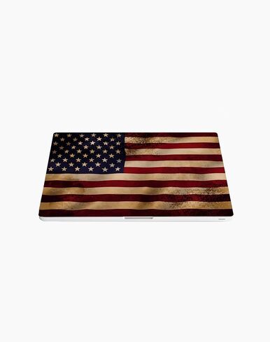 Laptop Skin Sticker Cover Decal-American Flag Rustic-Universal Size - Fits All laptops up to a 16" Diagonal Size | Easy to Apply, Remove and Change Styles (B&W Flag Rustic, 14.5 x 10 Inch) in Kuwait