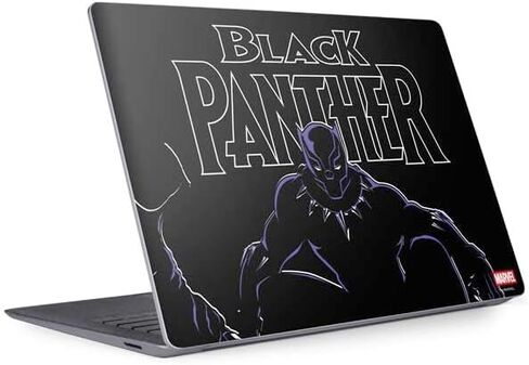 Skinit Decal Laptop Skin Compatible with Surface Laptop 3 13.5in - Officially Licensed Marvel Black Panther Jumping Through Air Design in Saudi Arabia