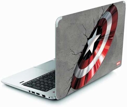 Skinit Skinit Lastop Skin Compatible مع Envy Touchsmart 15.6in - Marvel Captain Shield Design Marvel Captain Americ in Saudi Arabia
