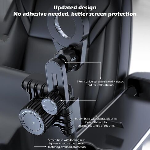 Tesla Phone Mount for Model Y/3 – Magnetic MagSafe Car Holder for iPhone – Dashboard Screen Cradle Accessories – Alloy Aluminum Mobile Mount for Tesla Phone Navigation in Saudi Arabia