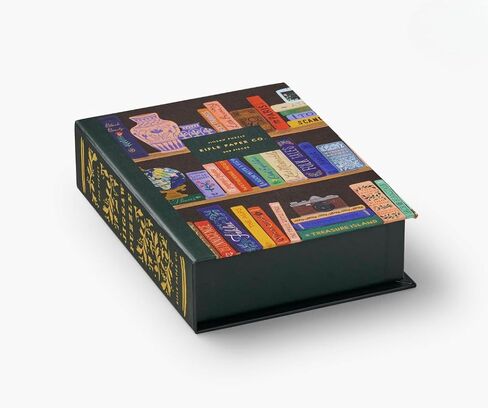 شركة RIFLE PAPER CO. لغز الصور المقطوعة المصور لرحلة الطريق الأمريكية، 500 قطعة، لون كامل، حجم اللغز النهائي 21 بوصة طول × 15 بوصة عرض، صندوق هدايا ملفوف بالورق مع لمسات من رقائق الذهب in Saudi Arabia