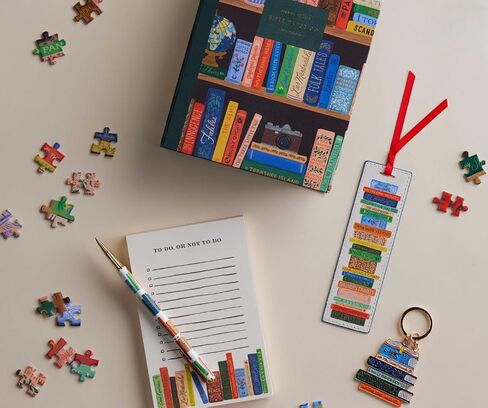شركة RIFLE PAPER CO. لغز الصور المقطوعة المصور لرحلة الطريق الأمريكية، 500 قطعة، لون كامل، حجم اللغز النهائي 21 بوصة طول × 15 بوصة عرض، صندوق هدايا ملفوف بالورق مع لمسات من رقائق الذهب in Saudi Arabia