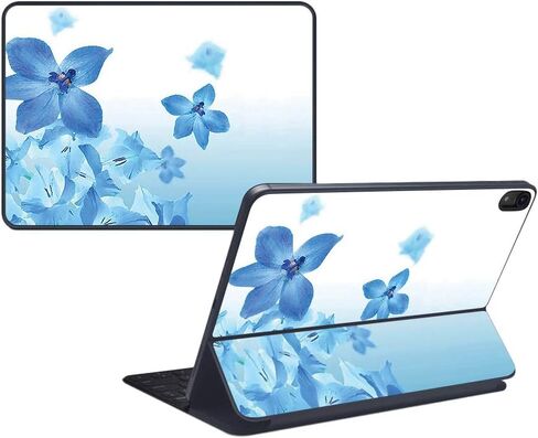 Skin Mayyskins متوافق مع Apple iPad Pro Smart Keyboard 11 "(2018) - الزهور الزرقاء - غلاف التفاف فينيل وميداني وفريد ​​من نوعه - من السهل تطبيق وتغيير أنماط - مصنوعة في الولايات المتحدة الأمريكية in Kuwait