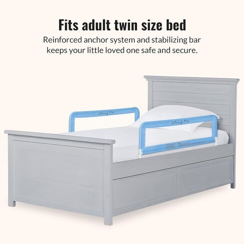 Dream On Me Lightweight Mesh Security Adjustable Bed Rail Double Pack with Breathable Mesh Fabric in White, 2 Count (Pack of 1) in Saudi Arabia