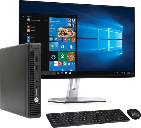HP Elitedesk 800 G1 Tiny Computer PC ، معالج Intel Core i5 ، ذاكرة الوصول العشوائي 16 جيجابايت ، 500 جيجابايت SSD ، لوحة المفاتيح اللاسلكية والماوس ، wifi | Bluetooth ، شاشة LED 23.8 بوصة جديدة ، Windows 11 (متجدد) in Saudi Arabia