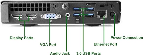 HP Elitedesk 800 G1 Tiny Computer PC ، معالج Intel Core i5 ، ذاكرة الوصول العشوائي 16 جيجابايت ، 500 جيجابايت SSD ، لوحة المفاتيح اللاسلكية والماوس ، wifi | Bluetooth ، شاشة LED 23.8 بوصة جديدة ، Windows 11 (متجدد) in Saudi Arabia