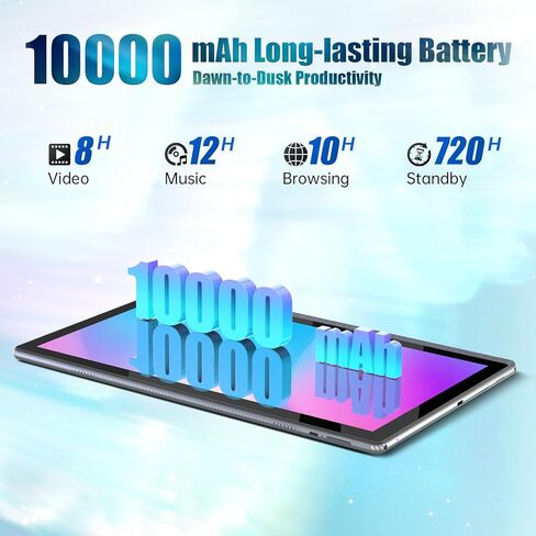 14.1 بوصة Android Tablet ، 2025 شاشة كبيرة شاشة مع شاشة IPS 1080p IPS FHD ، RAM 6GB ، ROM128GB ، 1TB توسيع ، WIFI 5 ، 8 CORE CPU ، 10000 MAH 10+ساعات بطارية ، رمادي الفضاء in Kuwait
