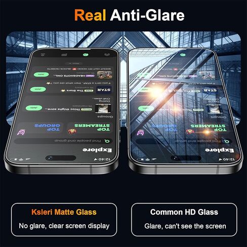 3 حزمة لـ iPhone 17 Pro 6.3 بوصة واقي شاشة زجاجي غير لامع ، محاذاة تلقائية ، تناسب سريع التثبيت السهل ، مضاد للوهج الزجاج المضاد للبصمات ، لمسة ناعمة ، ودية للحالة in Kuwait