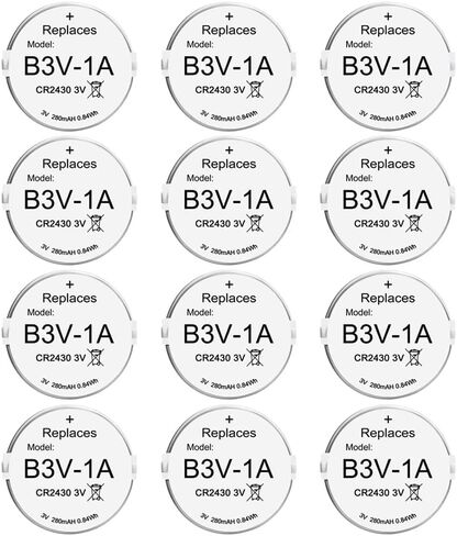 بطارية ليثيوم بديلة من Abeden B3V 1A متوافقة مع بطارية ذات طوق إلكتروني واحد عالي التقنية للحيوانات الأليفة للطراز MS-4 وMS-5، 12 حزمة in Kuwait