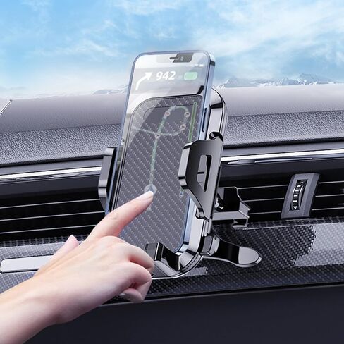 حامل هاتف 3-in-1 للهاتف Mount Mount Phone Suction Strond For Car Dashboard Air Vent Windshield ، لجميع هاتف iPhone Android (أسود) in Kuwait