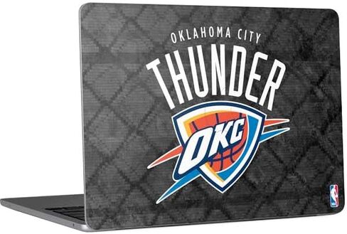 Skinit Skinit Lastop Skin Compatible مع MacBook Air 13in M4 (2025) - NBA Oklahoma City Thunder مرخص رسميًا - تصميم أورانج in Kuwait