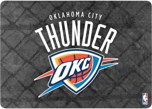 Skinit Skinit Lastop Skin Compatible مع MacBook Air 13in M4 (2025) - NBA Oklahoma City Thunder مرخص رسميًا - تصميم أورانج in Kuwait