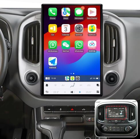 14.4 Inch Car Radio for Chevrolet Colorado GMC Canyon 2014 2015 2016 2017 2018 Touch Screen Upgrade Android 13 Head Unit Wireless Carplay Car GPS Navigation Multimedia Player (OEM 8 Inch) in Kuwait