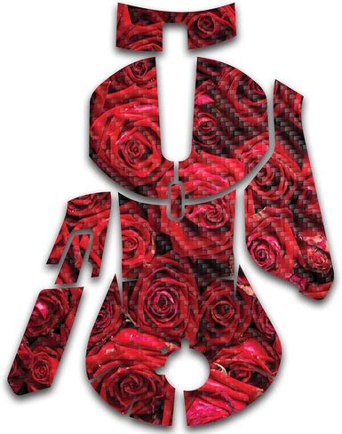 MightySkins Carbon Fiber Skin Compatible with SteelSeries Rival 5 Gaming Mouse - Too Many Roses | Protective, Durable Textured Carbon Fiber Finish | Easy to Apply and Change Styles | Made in The USA in Saudi Arabia