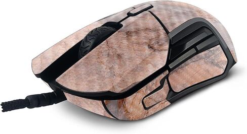 Mayyskins Carbon Fiber Skin متوافق مع منافس الفولاذ 5 ألعاب الماوس - رخام أحمر الخدود | واقي ، دائم من ألياف الكربون المحكم | من السهل تطبيق وتغيير الأنماط | صنع في الولايات المتحدة in Saudi Arabia