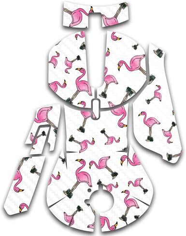 MightySkins Carbon Fiber Skin Compatible with SteelSeries Rival 5 Gaming Mouse - Cool Flamingo | Protective, Durable Textured Carbon Fiber Finish | Easy to Apply and Change Styles | Made in The USA in Saudi Arabia