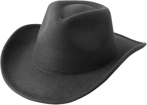 شعرت النساء الكلاسيكية بالرجال على نطاق واسع حافة رعاة البقر الرعوية الغربية قبعة اللباس قبعة قبعة فيدورا قبعة in Kuwait