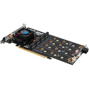 8-Drive NVME SSD إلى بطاقة محول PCIE 4.0 × 16 مع تبريد نشط (88048 8-Drive NVME CARD ، PRO) in Kuwait