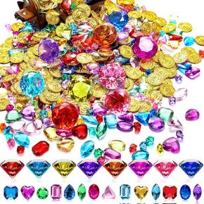 430 Pieces Pirate Party Decorations Pirate Treasure Jewels and Pirate Gold Chocolate Coins Playset with Drawstring Bag for Halloween Pirate Adventure Themed Party Decorations Pirate Party Favors in Kuwait