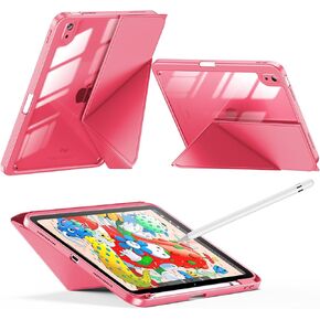 INFILAND Case for iPad (A16) 11th Generation 11 Inch 2025/10th Generation 10.9 Inch 2022,Multi-Angles Stand,Slim Protective Magnetic Origami Cover with Clear Back Shell (Navy Blue) in Kuwait