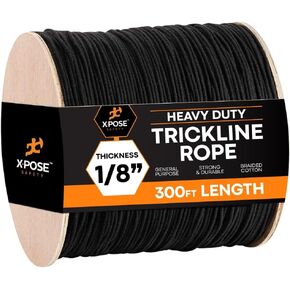حبل أسود غير مصقول - خط ربط مسرحي بطول 3000 قدم × 1/8 بوصة، بكرة شديدة التحمل، وإدارة الكابلات وربطة الأسلاك - للمسرح، وديكور المسرح، وتطبيقات التزوير والمرافق - سلامة Xpose in Kuwait